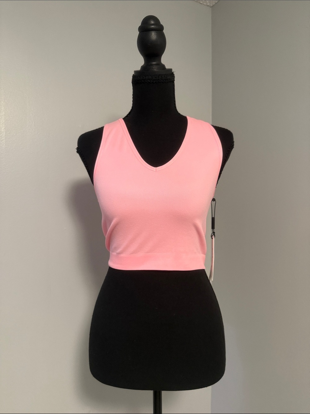 Calvin Klein Performance Light Pink V-Neck Cropped Tank